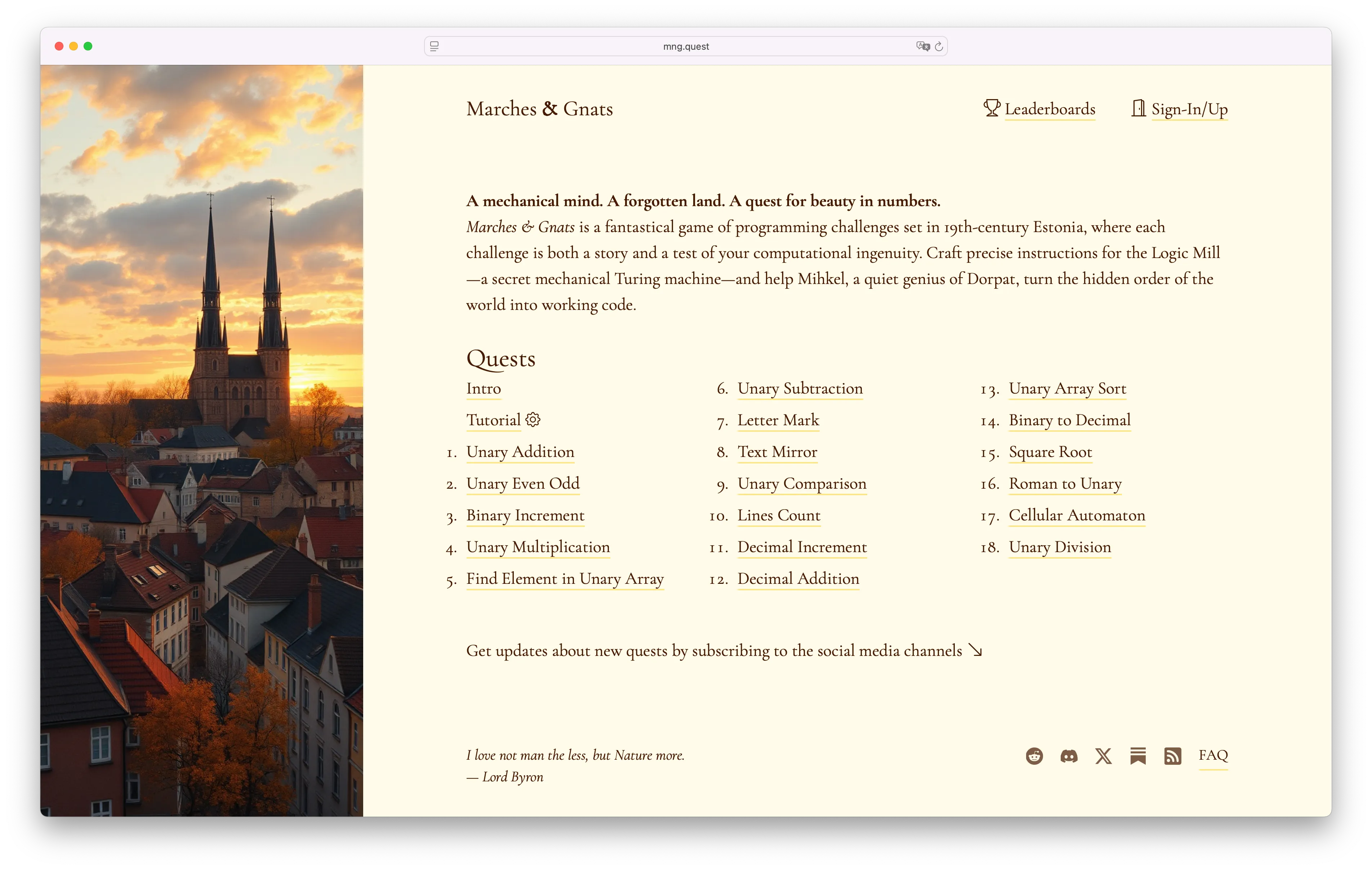 Marches &#x26; Gnats main page